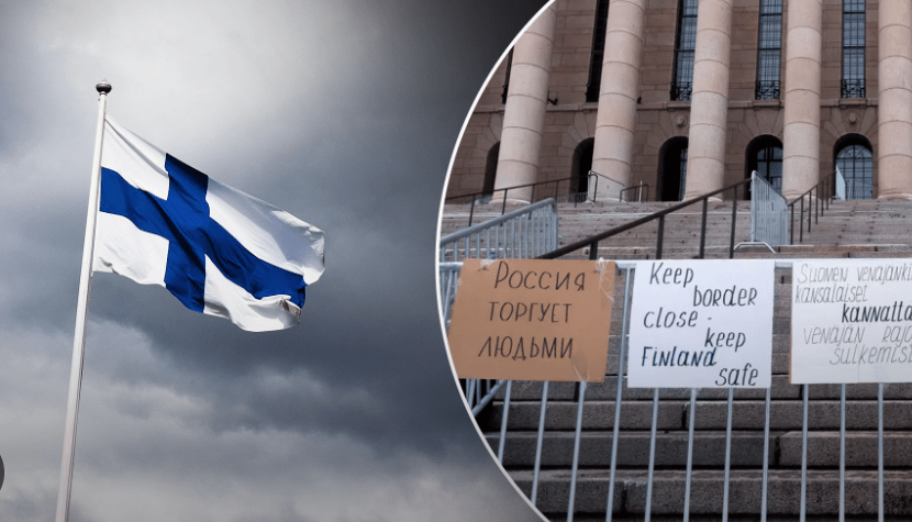 мітинг у фінляндії щодо закриття кордону