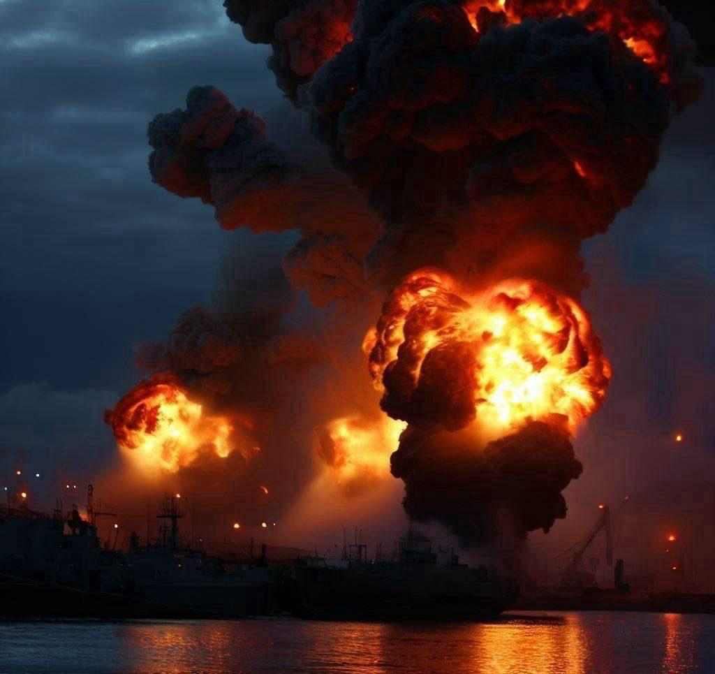 Атака на порт Кавказ в РФ: пожежу на нафтобазі було видно з супутників