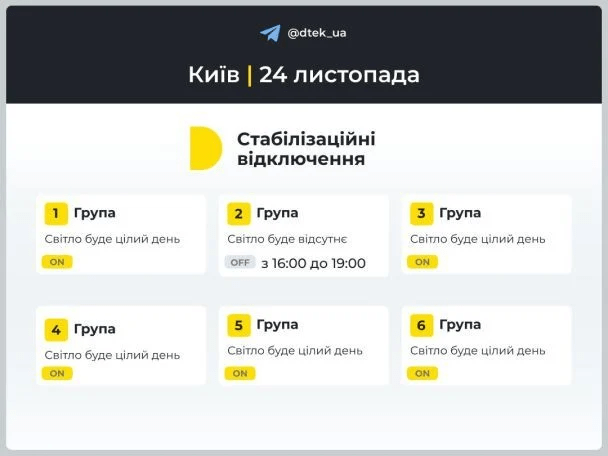 ДТЕК повідомив про скорочення відключень електрики: світла буде більше