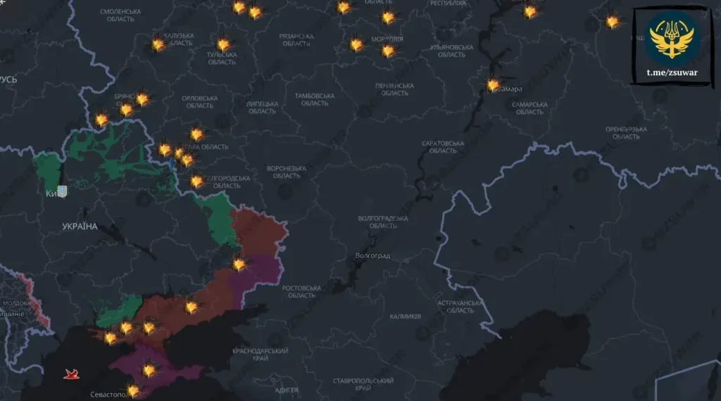 Карта,Карта ударів по окупантах,Які втрати ворога на сьогоднішній день,втрати росіян Карта Карта ударів по окупантах