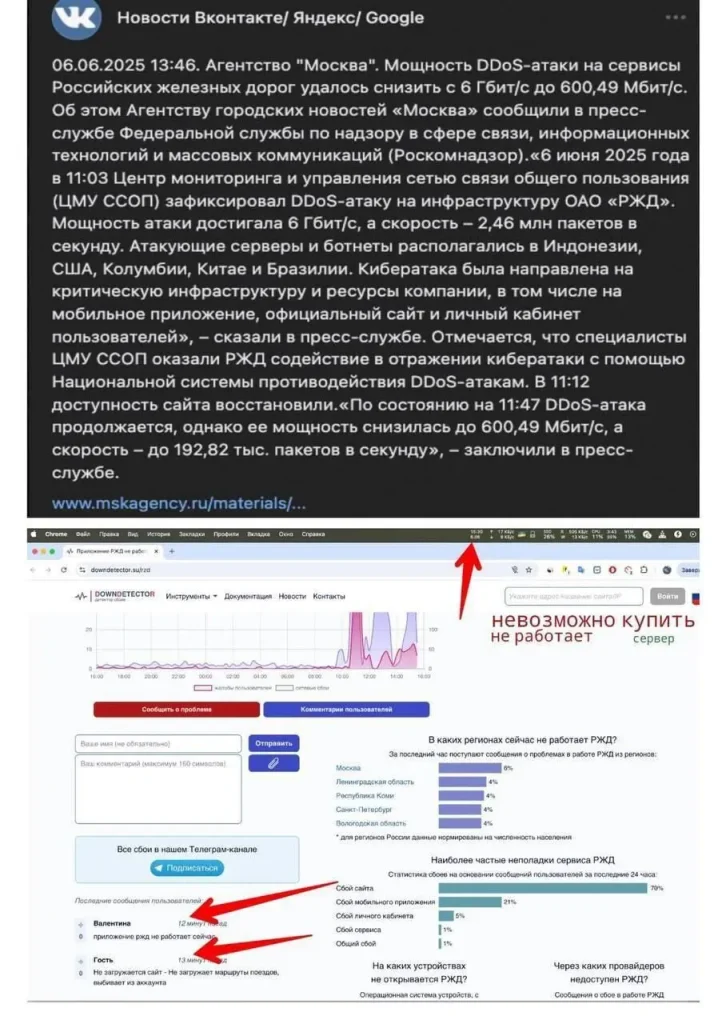 Кіберудар по інфраструктурі Росії: ГУР вивело з ладу сервіси “РЖД”